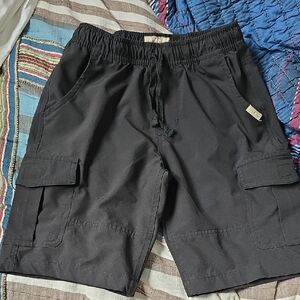 Vintage Black Cargo Shorts for Boys